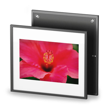 A beautiful hibiscus flower printed on a framed matte poster