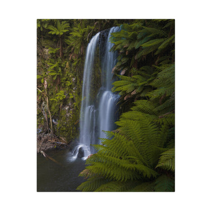 The beautiful Beauchamp Falls printed on a stretched matte canvas