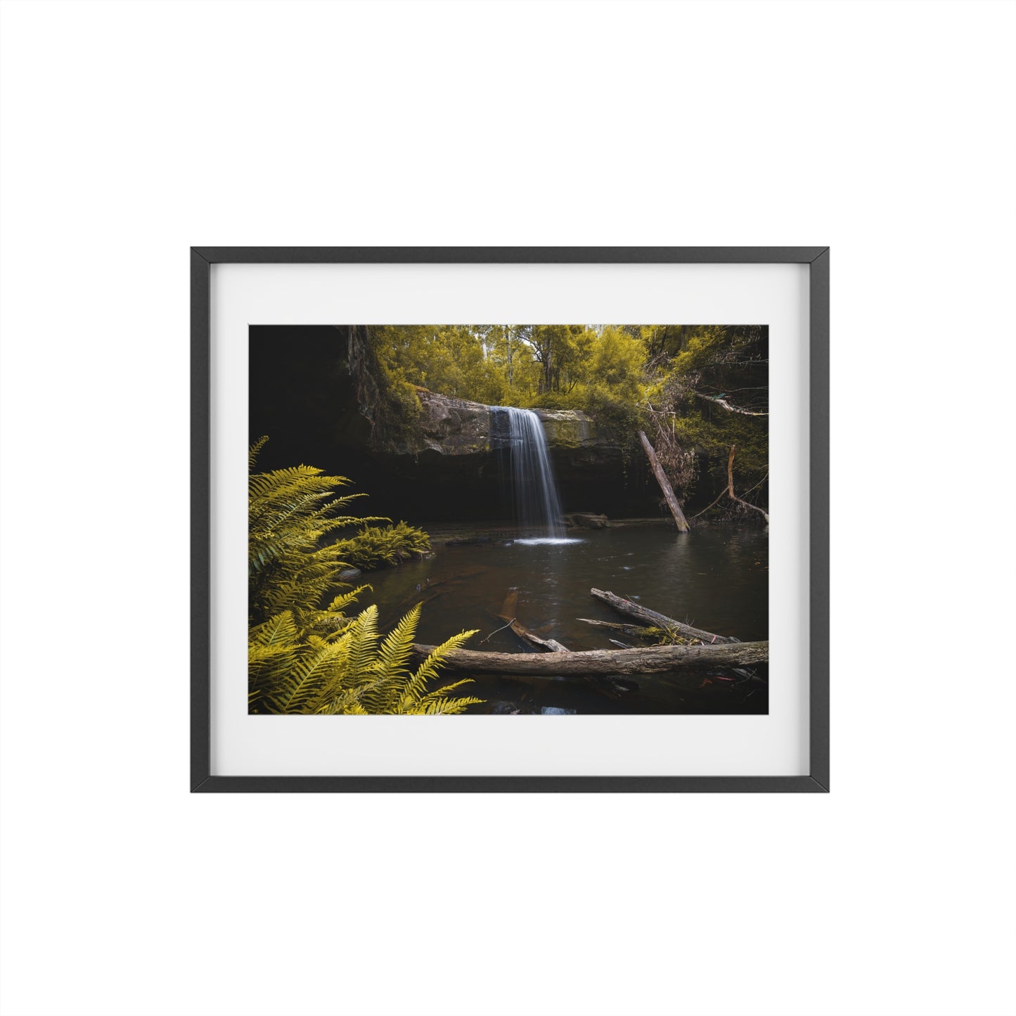 The beautiful Lower Kalimna Falls printed on a matte framed poster