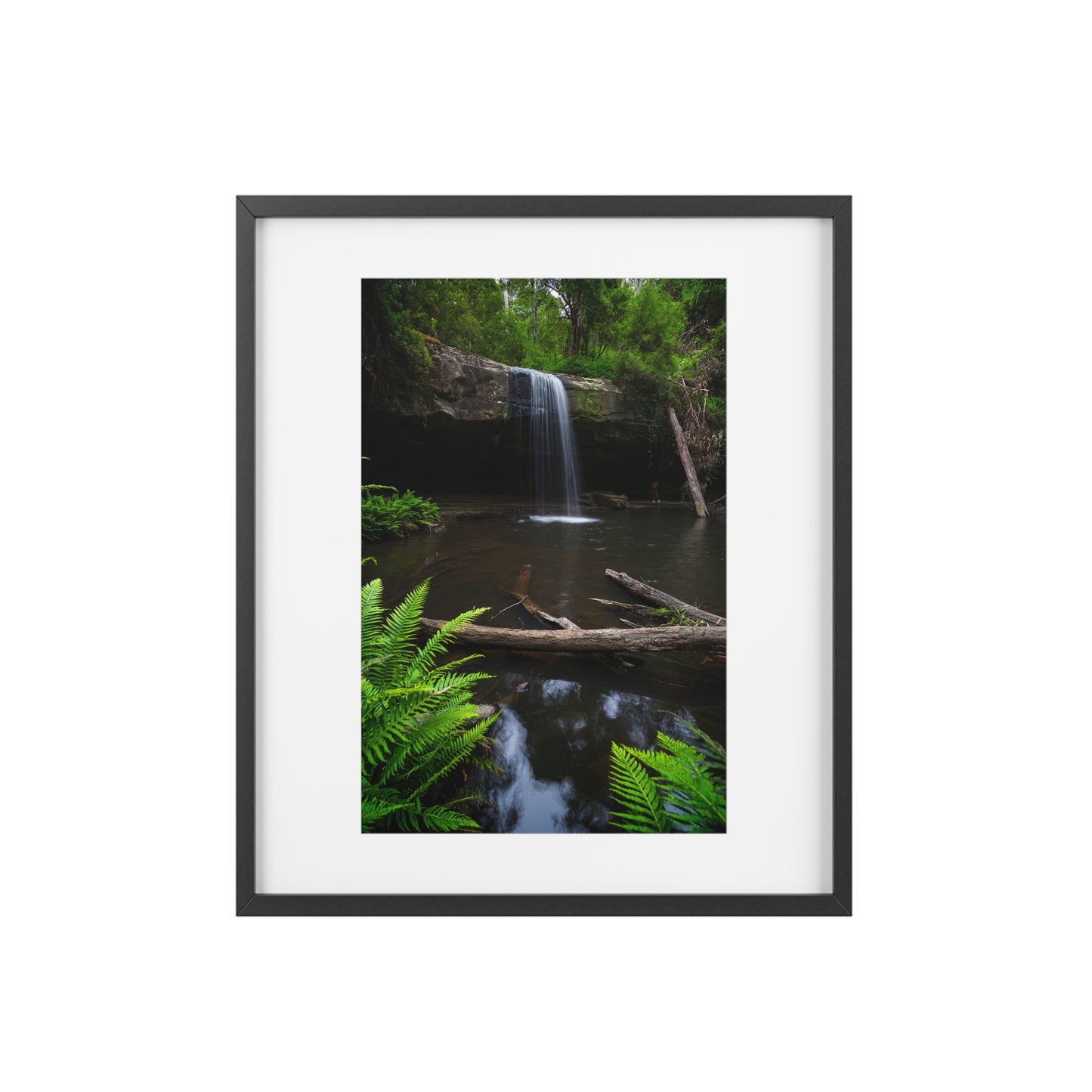 The beautiful Lower Kalimna Falls printed on a matte framed poster