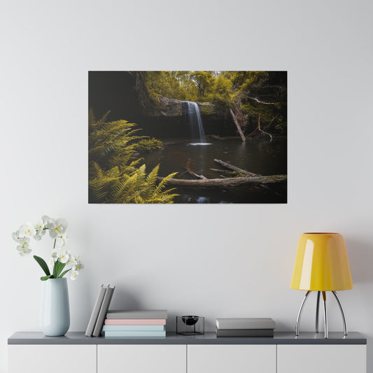 The beautiful Lower Kalimna Falls printed in a stretched matte canvas