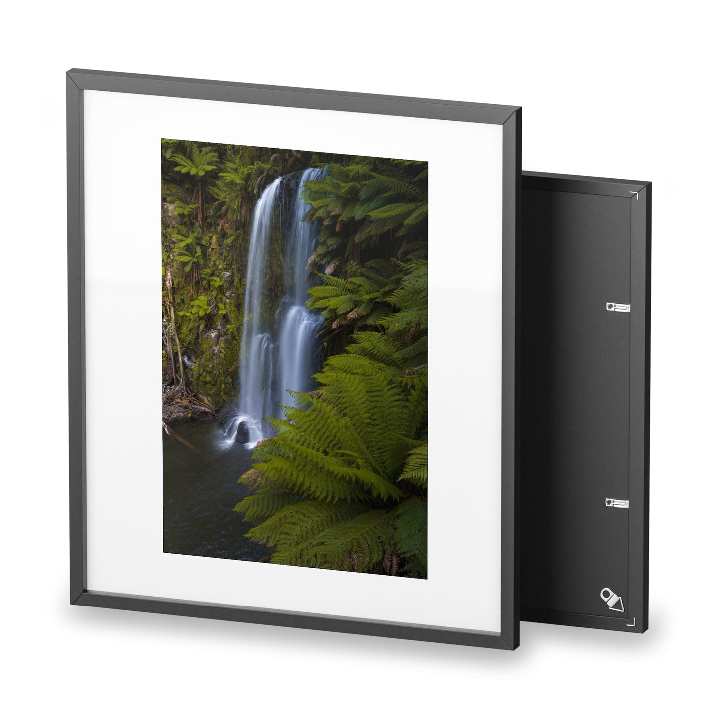 The beautiful Beauchamp Falls printed on a framed matte poster