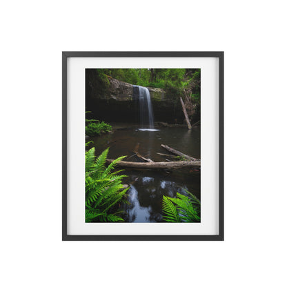 The beautiful Lower Kalimna Falls printed on a matte framed poster