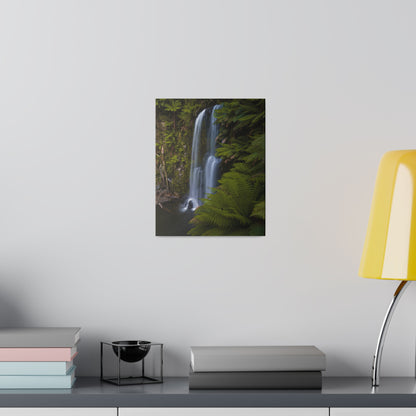 The beautiful Beauchamp Falls printed on a stretched matte canvas