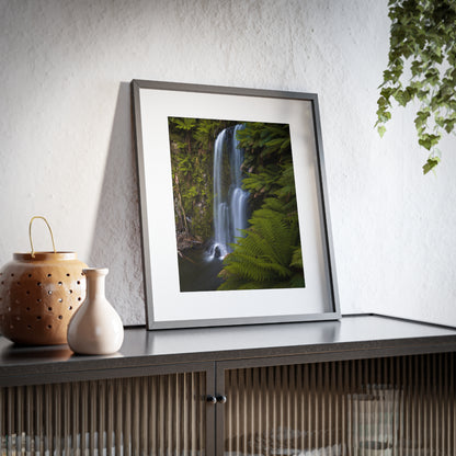 The beautiful Beauchamp Falls printed on a framed matte poster