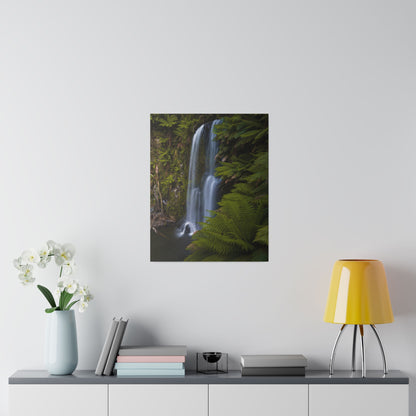 The beautiful Beauchamp Falls printed on a stretched matte canvas