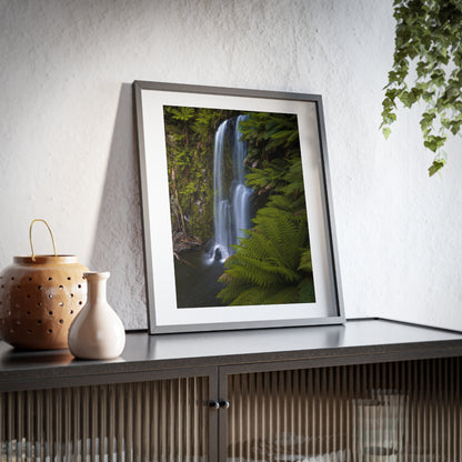 The beautiful Beauchamp Falls printed on a framed matte poster