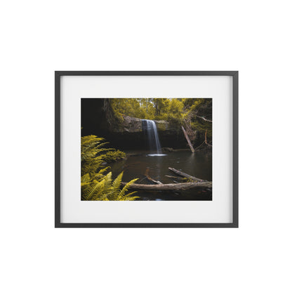 The beautiful Lower Kalimna Falls printed on a matte framed poster