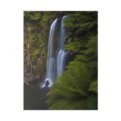 The beautiful Beauchamp Falls printed on a stretched matte canvas