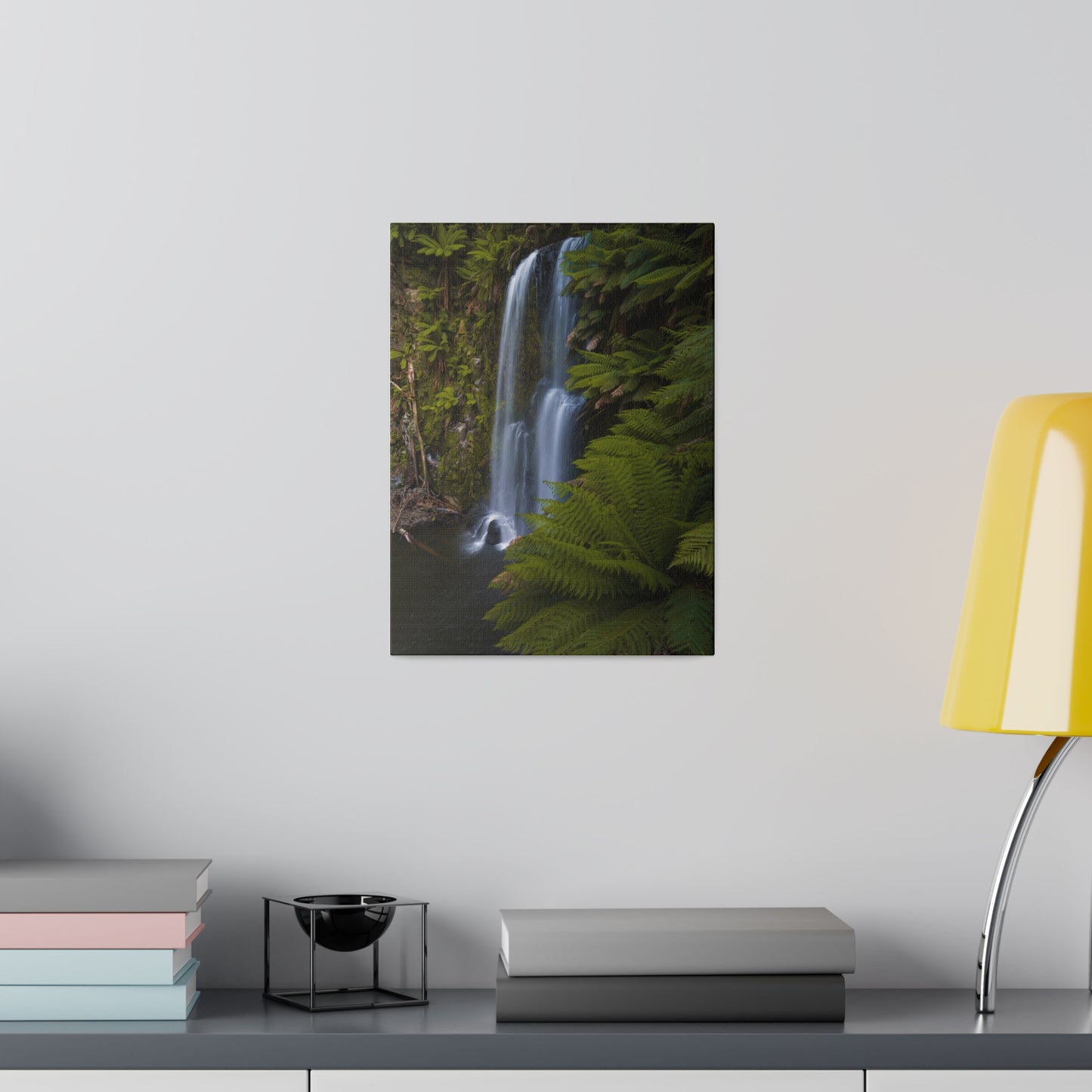 The beautiful Beauchamp Falls printed on a stretched matte canvas