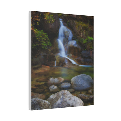 Watercolor styled print of the Ladies Bath falls on a stretched matte canvas