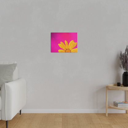 Beautiful yellow flower printed in a stretched matte canvas