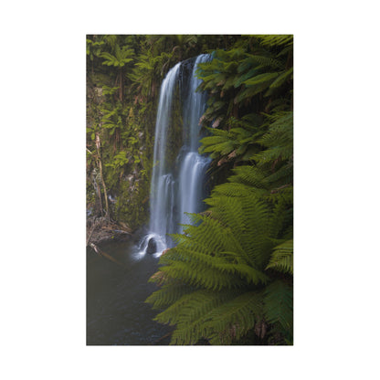 The beautiful Beauchamp Falls printed on a stretched matte canvas