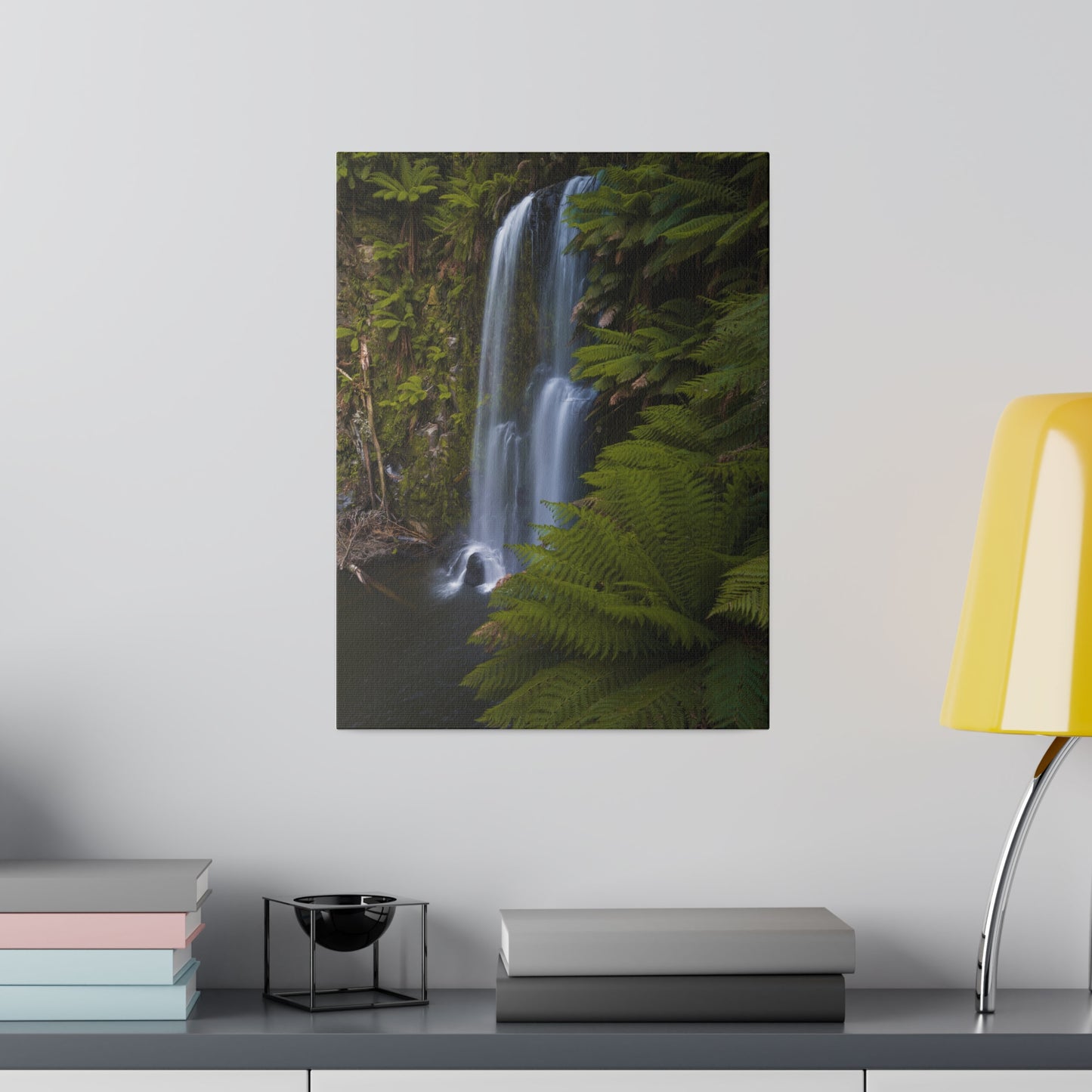 The beautiful Beauchamp Falls printed on a stretched matte canvas