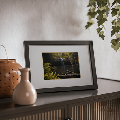 The beautiful Lower Kalimna Falls printed on a black framed poster