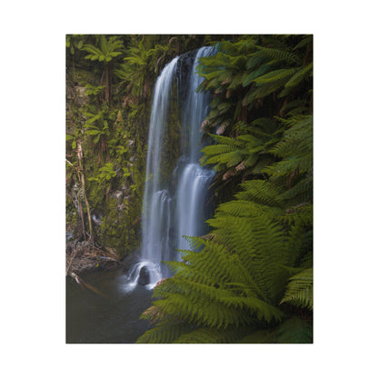 The beautiful Beauchamp Falls printed on a stretched matte canvas