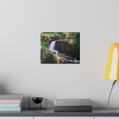 Watercolor styled print of the Amphitheatre Falls on stretched matte canvas