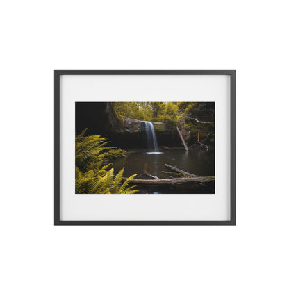 The beautiful Lower Kalimna Falls printed on a matte framed poster