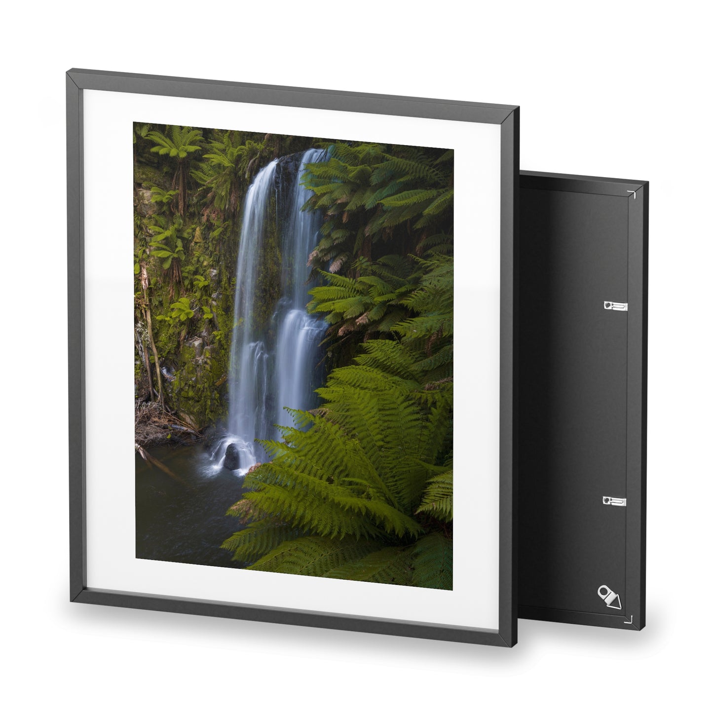 The beautiful Beauchamp Falls printed on a framed matte poster