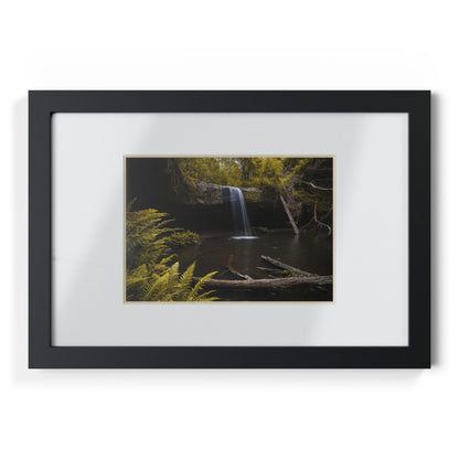 The beautiful Lower Kalimna Falls printed on a black framed poster