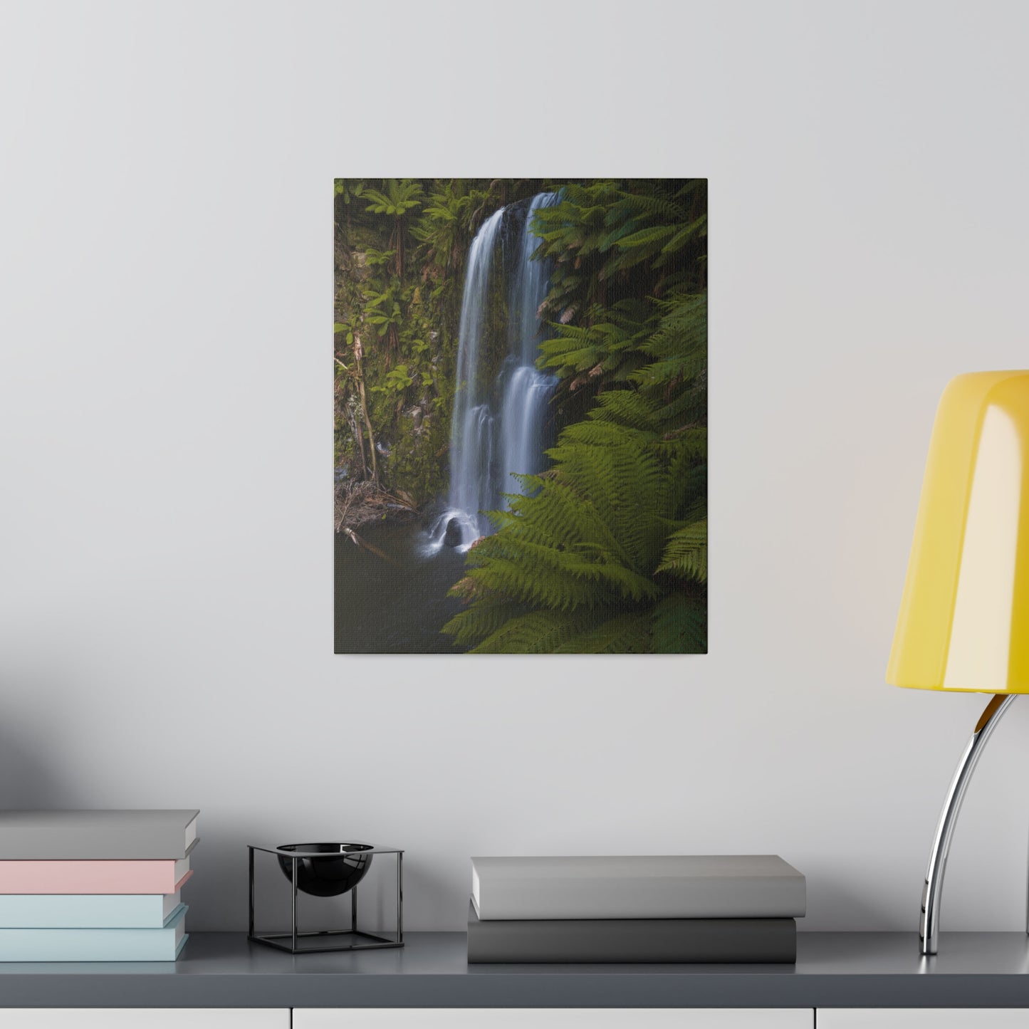 The beautiful Beauchamp Falls printed on a stretched matte canvas