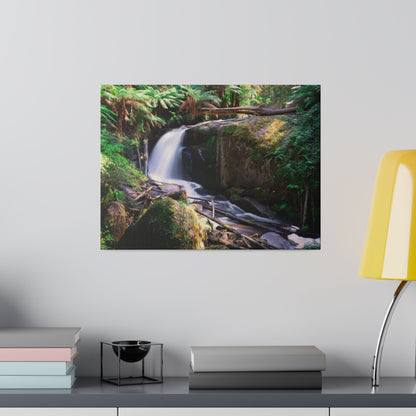 Watercolor styled print of the Amphitheatre Falls on stretched matte canvas