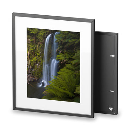 The beautiful Beauchamp Falls printed on a framed matte poster