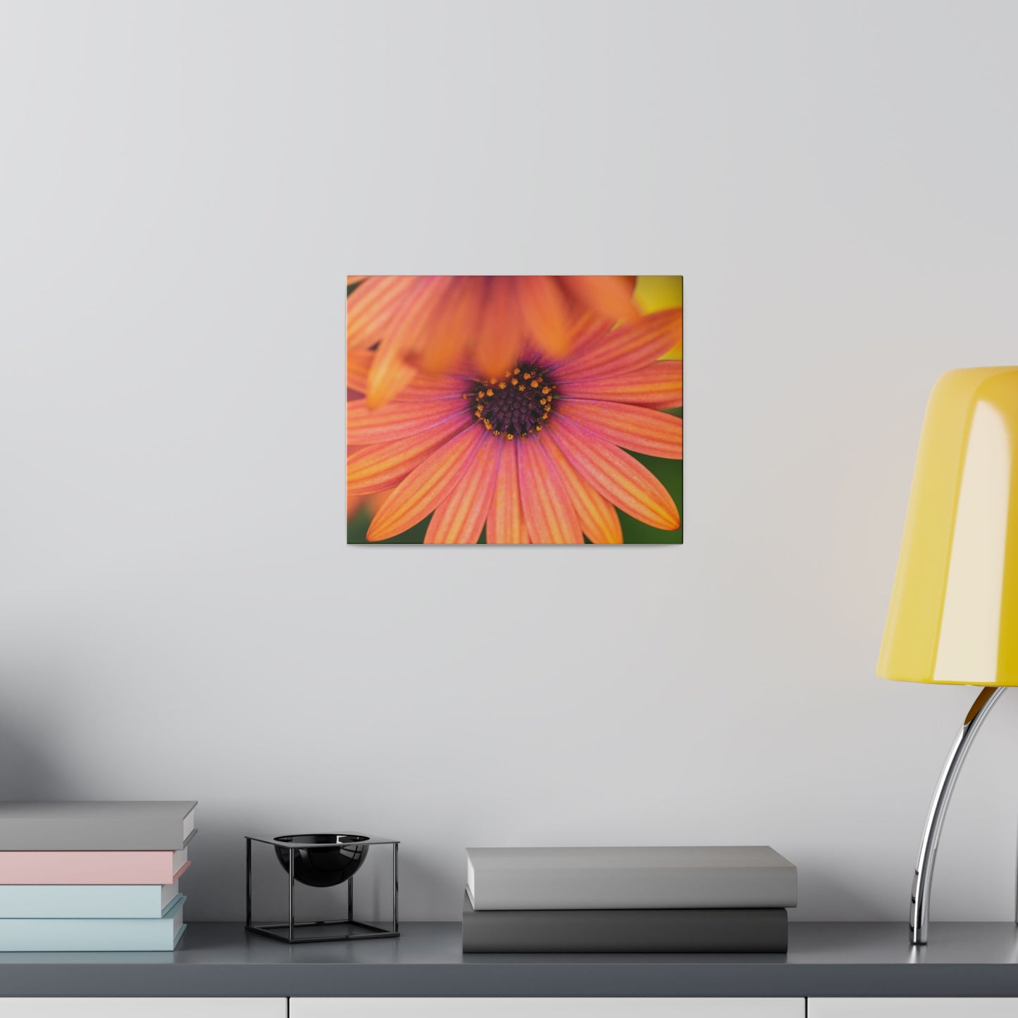 Colorful daisy printed on a stretched matte canvas