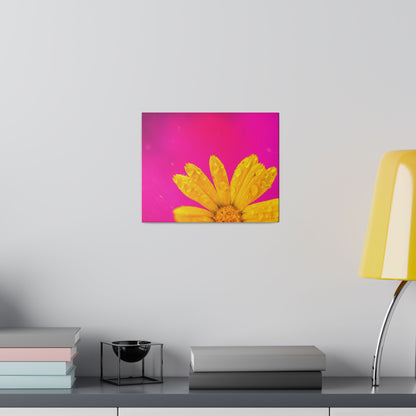 Beautiful yellow flower printed in a stretched matte canvas