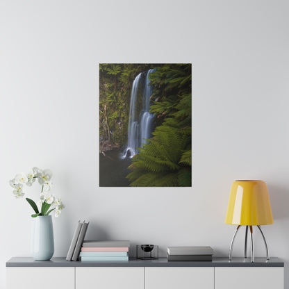 The beautiful Beauchamp Falls printed on a stretched matte canvas